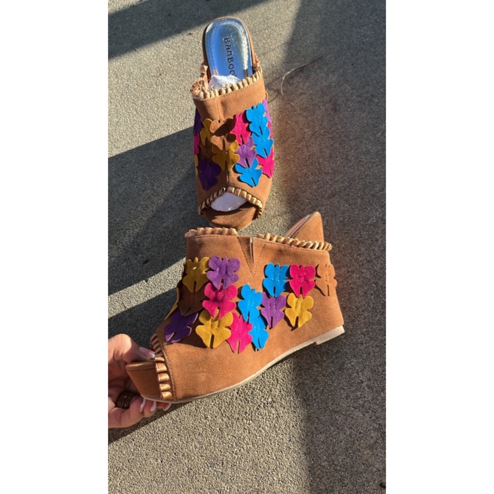 Y2K Flower Platfrom Clog Sandals